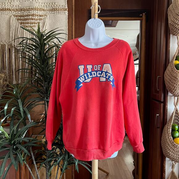 Vintage University of Arizona Wildcats Red Crewneck Sweatshirt Unisex S/M NCAA - Picture 1 of 5